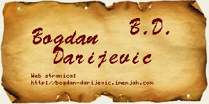Bogdan Darijević vizit kartica